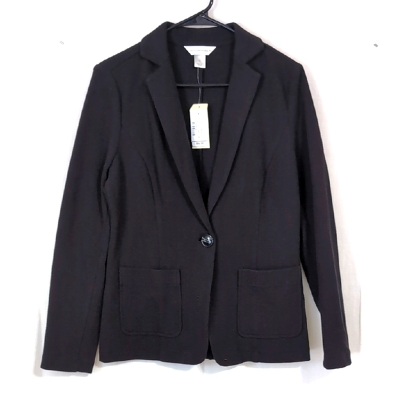 Christopher & Banks Black Textured Knit Blazer Size Small New with Tags - Picture 1 of 6